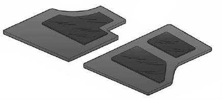 GALLARDO Floor mats personalized edge for manual