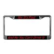 Its Fast License Plate Frame Red print