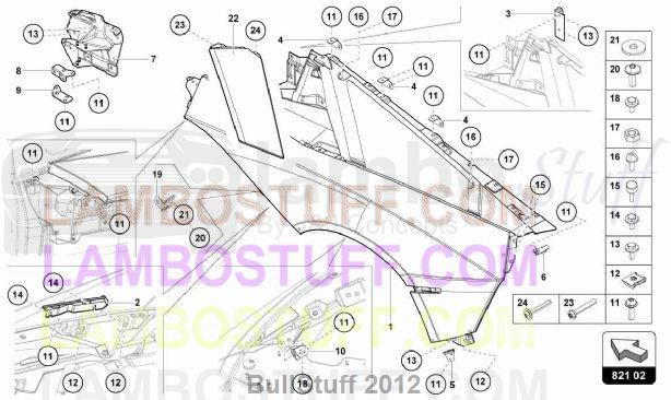 2014 Lamborghini AVENTADOR LP720-4 ROADSTER 50th ARABIA REAR FENDER ...