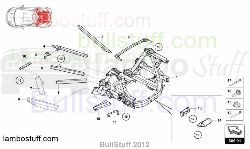 2015 Lamborghini HURACAN LP 610-4 COUPE AUSTRALIA FRONT FRAME INNER ...