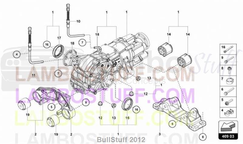 2012 Lamborghini AVENTADOR LP700-4 COUPE CANADA FRONT DIFFERENTIAL ...