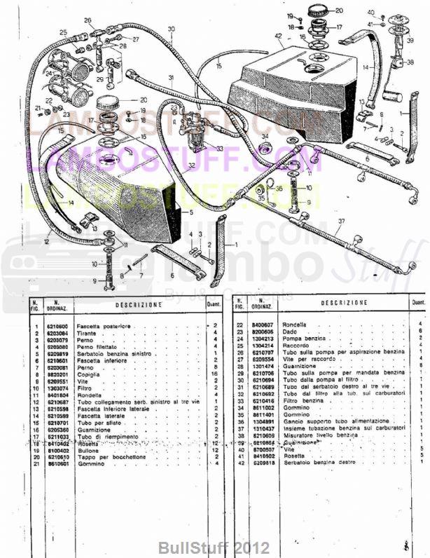 1974 - 1978 Lamborghini Countach LP400 USA Fuel system (28)