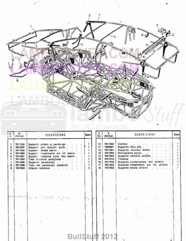 1974 - 1978 Lamborghini Countach LP400 USA Chassis (37)