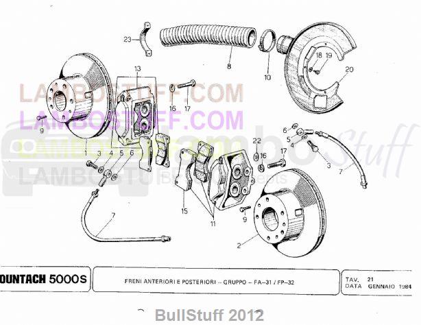1984 Lamborghini Countach 5000s USA Front and Rear Brakes (21)