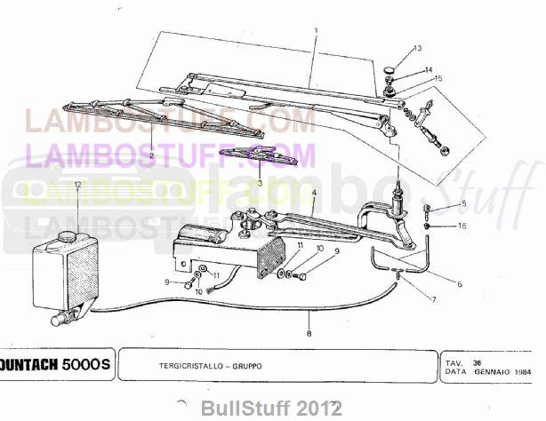 1984 Lamborghini Countach 5000s Usa Windshield Wiper 36rhbullstuff: 86 Lamborghini Wiring Diagram At Selfit.