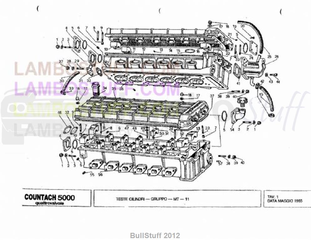 1985 Lamborghini Countach 5000 Quatro USA Cylinder Heads (1)