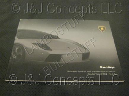 Murcielago Warranty Manual