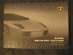 MURCEILAGO COUPE 2004 OWNERS MANUAL