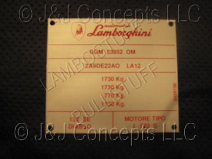 Manufacturer Plate