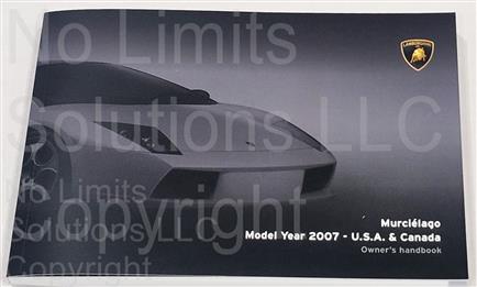 Murcielago LP640 2007 Owners Manual 