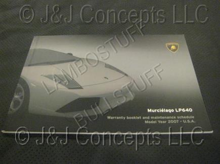 MURCIELAGO LP640 2007 SERVICE-CHECK BOOK 