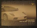 MURCEILAGO COUPE 2005 OWNERS MANUAL