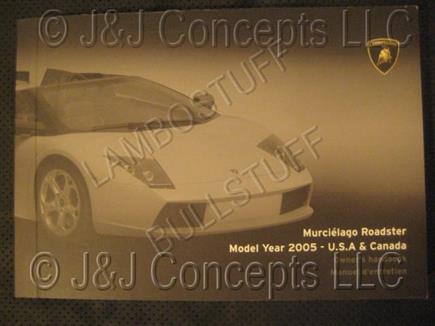MURCEILAGO COUPE 2005 OWNERS MANUAL