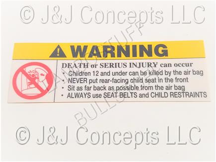 Air Bag Warning Label