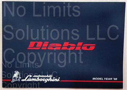 DIABLO 1998 OWNERS MANUAL 