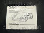Diablo Roadster 1999 Parts Manual Suppliment