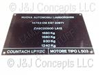 Manifacturer Plate
