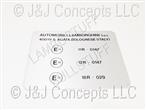 HOMOLOGATION PLATE