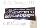 Chassis Identification Plates