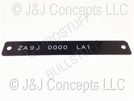 Countach Dashboard VIN Plate - Requires Identification Procedure