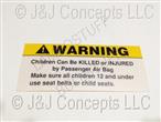 Passenger Air Bag Warning Sticker