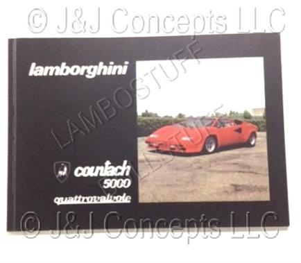 Countach 5000 Quattrovalvole Owners Manual 