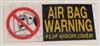 AIR BAG WARNING LABEL