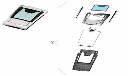 Gallardo  2004-2005 Transparent Engine Hood Kit OEM