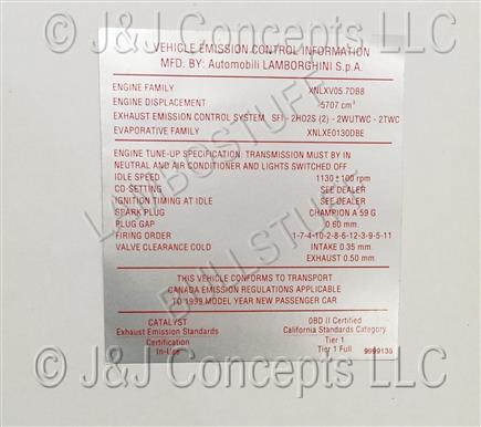 TARGHETTA TUNE UP LABEL