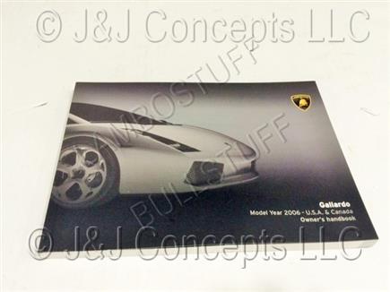 GALLARDO 2006 OWNERS MANUAL COUPE - USA