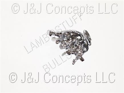 Silver Chrome Engine Cover Bull 