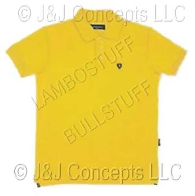 Mens Yellow Sport Polo Short Sleeve Size L 