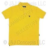 Mens Yellow Sport Polo Short Sleeve Shirt