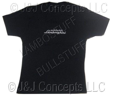 Ladies Blue Lamborghini Logo Round Neck short sleeve Tee shirt size Medium