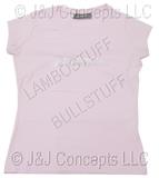 Ladies Pink Strass Round Neck Short Sleeve