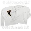 Mens White Lamborghini Crest Long Sleeve Shirt size Medium 