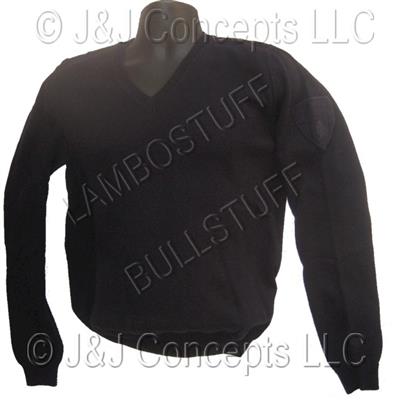 Mens Blue V Neck Cotton Sweater size Small