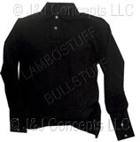 Mens Black Hydrogen Long Sleeve Polo