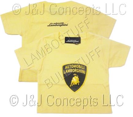 Infant Yellow Lamborghini Crest tee shirt 24 months