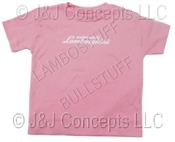 Youth Pink  Script Short Sleeve Shirt