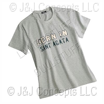 Mens Grey Born Sant Agata Short Sleeve Size Large 