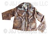 Ladies Brown Leather Flight Jacket