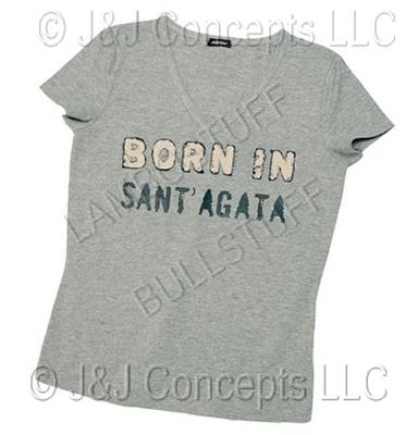 Ladies Grey Sant Agata Short Sleeve Size M