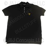 Mens Black Sport Polo Short Sleeve Shirt