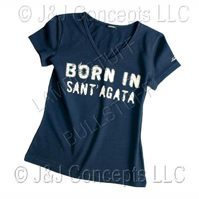 Ladies Blue Born Sant Agata Short Sleeve Size M
