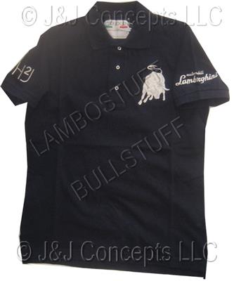 Mens Blue Hydrogen Polo Short Sleeve Size L  
