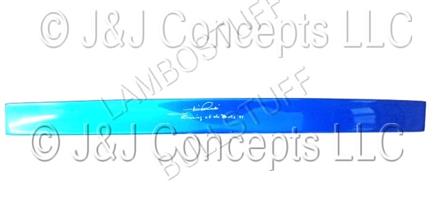 Rear Spoiler Flap Autographed Mario Andretti - Blue