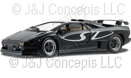 DIABLO SV DIECAST MODEL BLUE 1:18 DIE CAST CAR BLACK