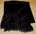Mens Black Cashmere Wide and Extra Long Scarf