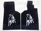 Gallardo Gray Bull Black Floor Mats